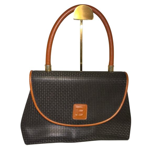 Bally Classic Black Monogram Satchel Hangbag - Picture 1 of 5